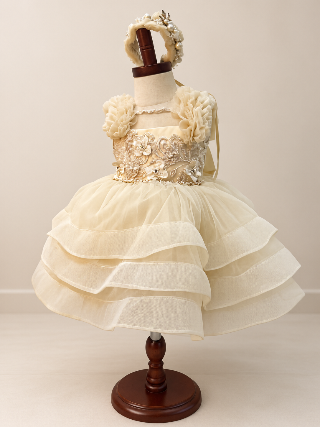 Vestido beige L-1