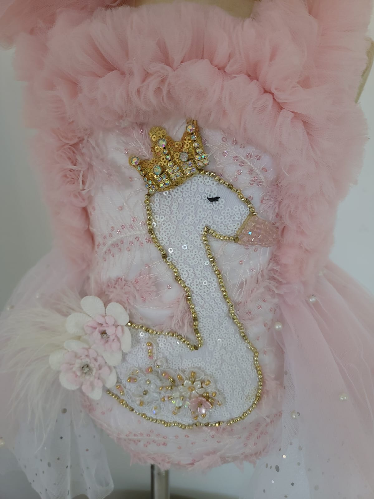 Romper cizne con bonnet